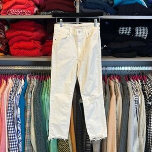 Levi's High Rise Distressed Jeans in White